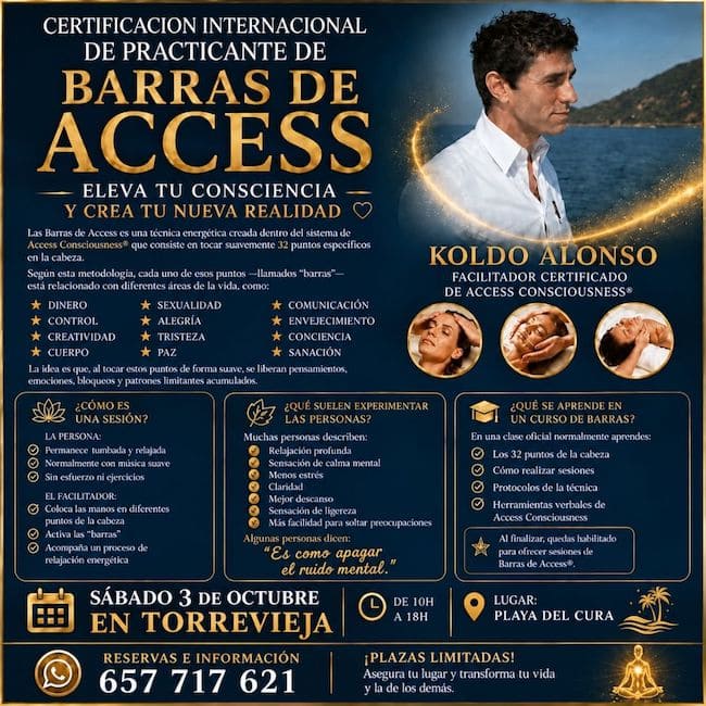 en TORREVIEJA SÁBADO 3 OCTUBRE Certificación Internacional de Barras de Access en ALICANTE 2026