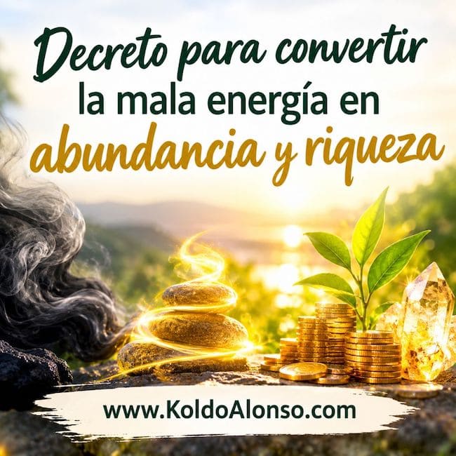 Decreto para convertir la mala energía en abundancia y riqueza